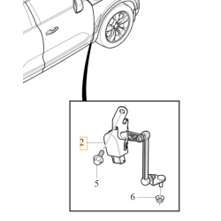 VOLVO XC40 czujnik poziomowania świateł LED prawy przód OE 32246111