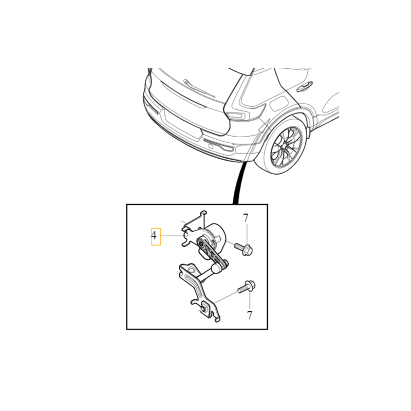 VOLVO XC40 czujnik poziomowania świateł LED prawy tył OE 32246112