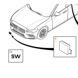 VOLVO S60 V60 S90 V90 C40 XC40 XC60 XC90 II sensor radar grill przód OE