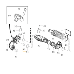 VOLVO XC90 XC60 S90 V90 S60 V60 uszczelka przewodu doładowania kompresora OE 31657726