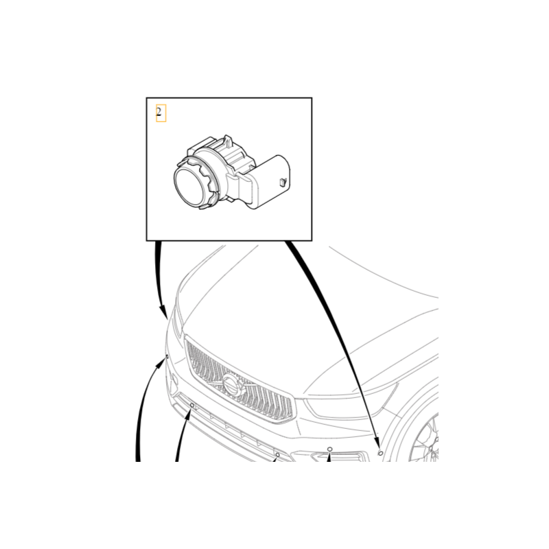 VOLVO V60CC XC40 XC90 II zewnętrzny czujnik parkowania asystent OE 32209359