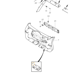 VOLVO XC40 zaślepka tapicerki bagażnika OE 31675138