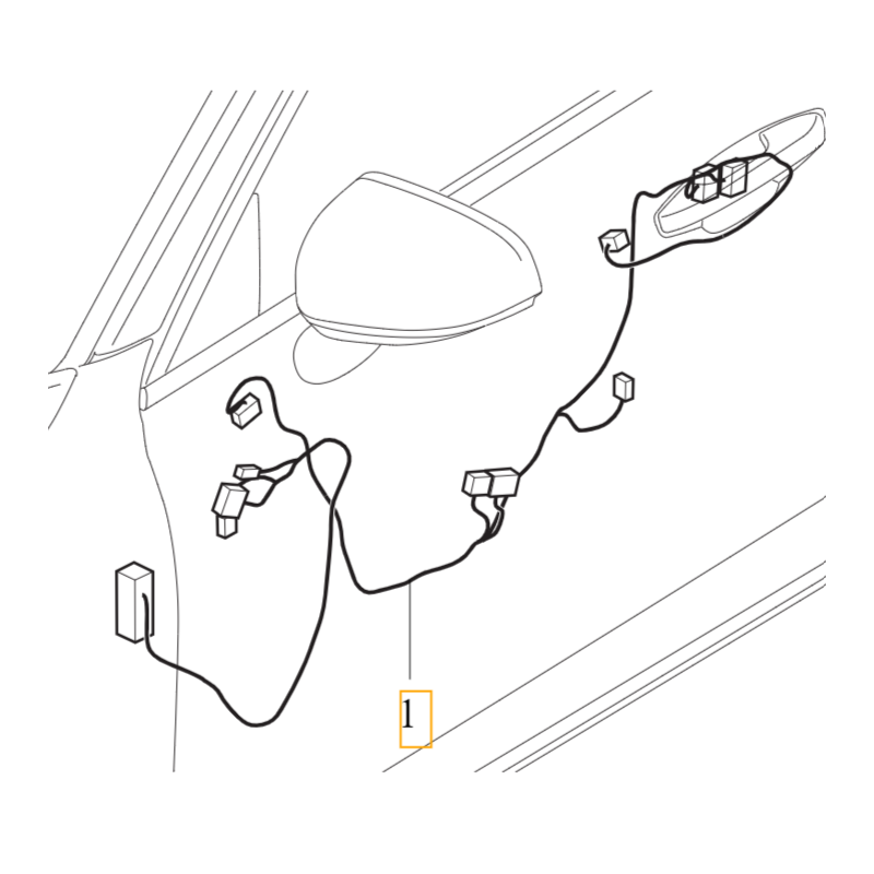 VOLVO S60 III V60 V60CC II wiązka elektryczna drzwi lewy przód OE 32143930