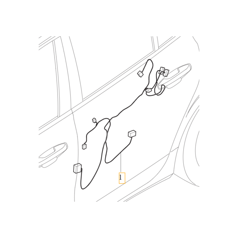 VOLVO S60 III V60 V60CC II wiązka elektryczna drzwi prawy tył OE 32247350
