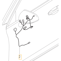 VOLVO S60 III V60 V60CC II wiązka boczka drzwi prawy przód OE 31483795