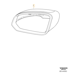 VOLVO S60 V60 S90 V90 obudowa lusterka prawa do lakierowania OE 39849801