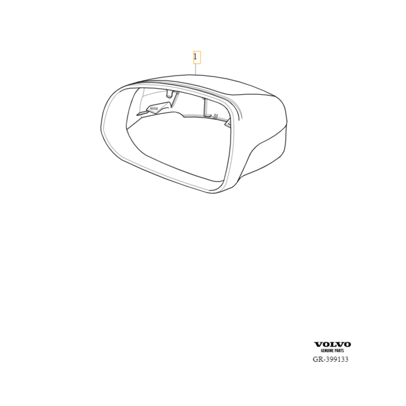 VOLVO V90CC XC60 II obudowa lusterka lewa czarny R-Design OE 39844954