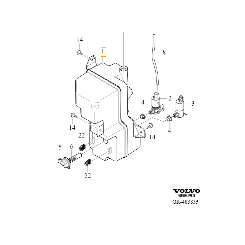 VOLVO XC40 zbiorniczek płynu do spryskiwaczy OE 32229650