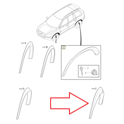VOLVO XC90 I tylna prawa owiewka błotnika OE 39882662