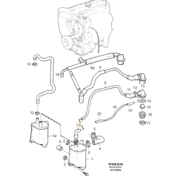 VOLVO 850 kołanko przewód odmy 2.0, 2.3, 2.5 OE 9146489