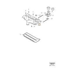 VOLVO S40 V50 S80 V70 XC60 kolektor ssący pokrywa zaworów 2.4D OE 31256168