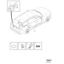 VOLVO S60 III V60 V60CC II wiązka kamery parkowania tył OE 31664614