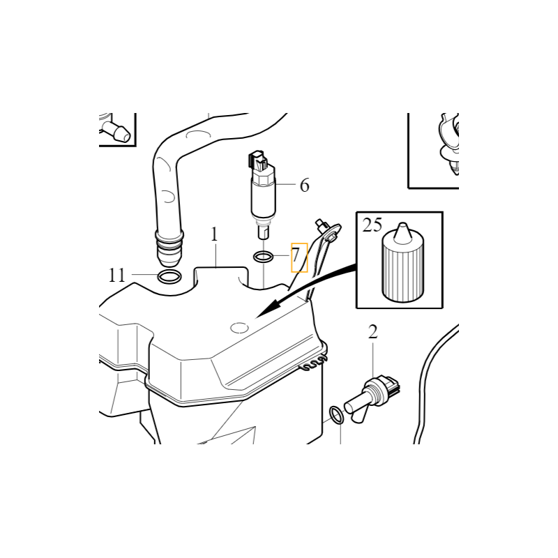 VOLVO V40 V40CC S80 V70 XC70 uszczelka pompki spryskiwaczy reflektorów OE