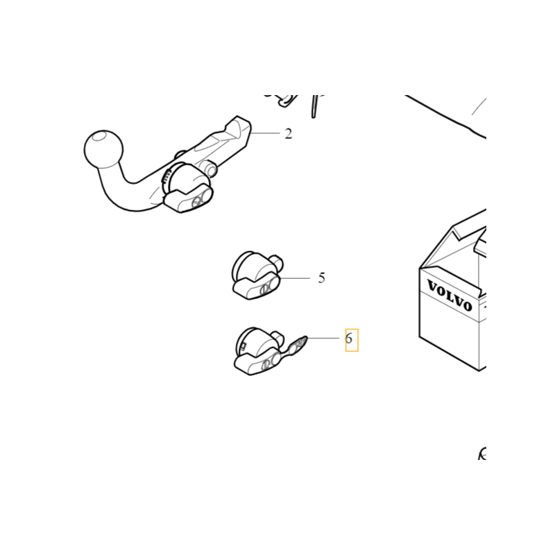 VOLVO C30 V40 S60 V60 S80 V70 XC60 XC70 XC90 osłona zamka hak holowniczy OE
