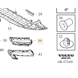 VOLVO V90CC prawa atrapa halogenu kratka zderzak przód OE 31449195