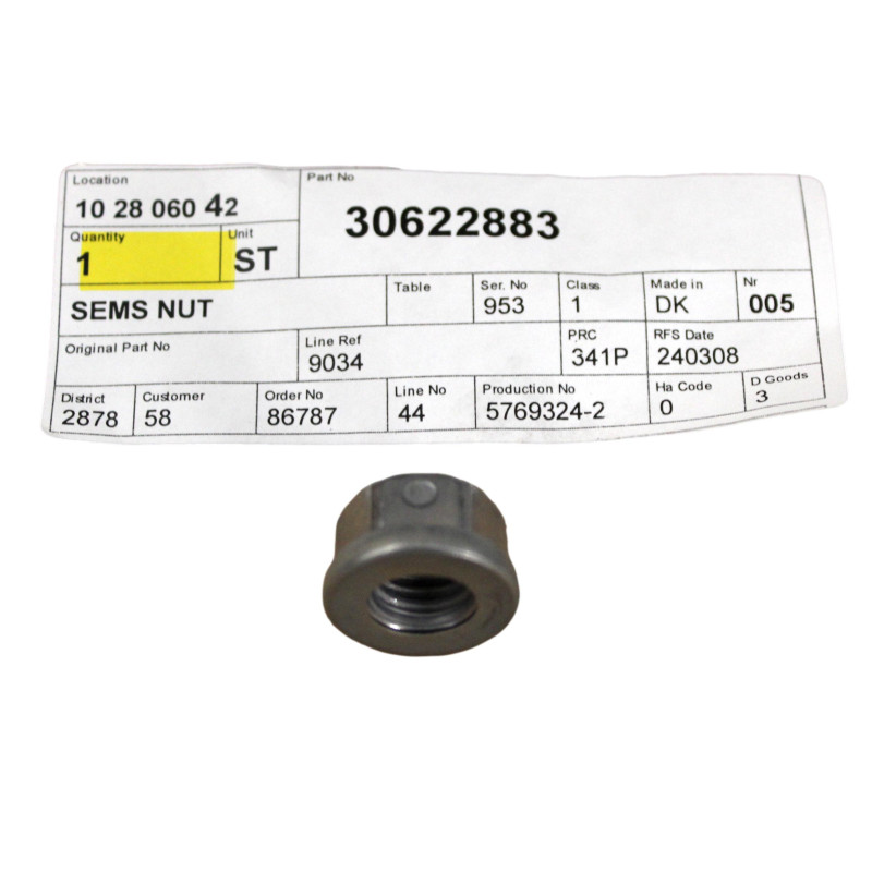 VOLVO oryginalna nakretka amortyzatora M12x15,3 OE 30622883