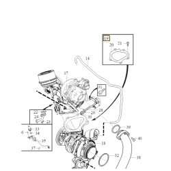 VOLVO XC90 XC60 V90 S90 S60 V60 uszczelka turbiny 31361658 OE