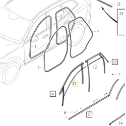 VOLVO XC60 II górna listwa ozdobna drzwi lewy przód czarny OE 32237244