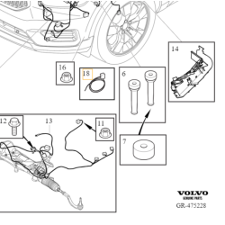 VOLVO C40 XC40 wiązka naprawcza czujnika abs lewy przód OE 32356526