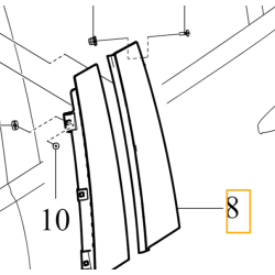 VOLVO C40 listwa ozdobna słupka B drzwi lewy tył czarny OE 32351984