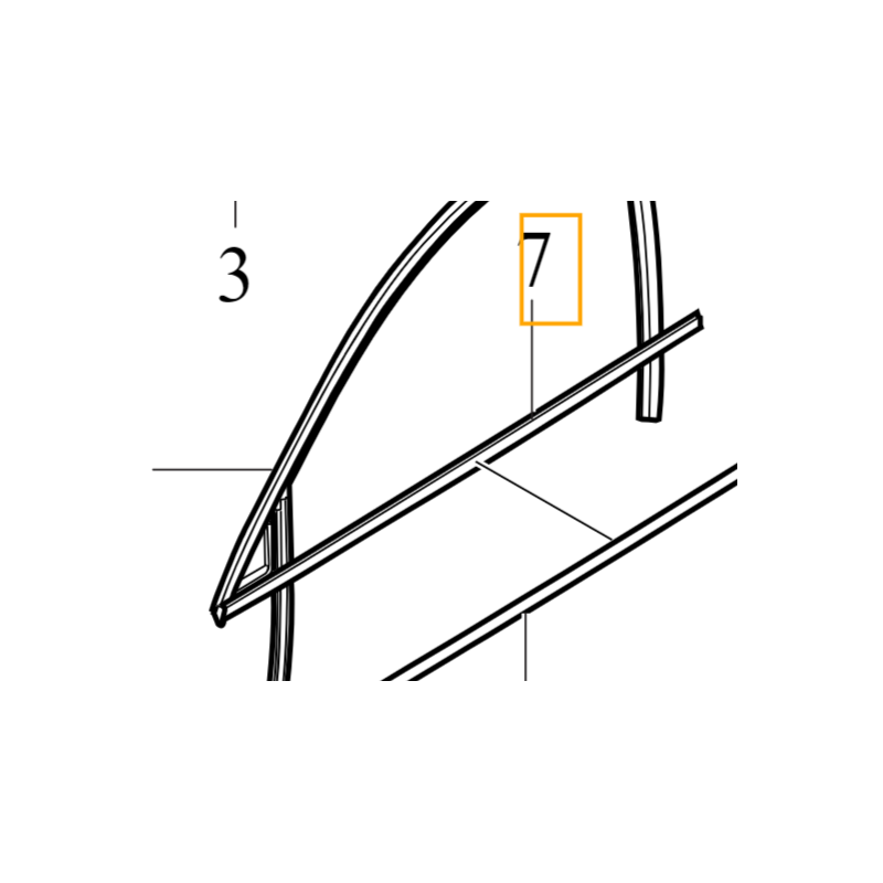 VOLVO C40 listwa ozdobna zgarniajaca drzwi lewy przód czarny OE 32229688