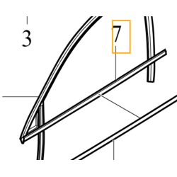 VOLVO C40 listwa ozdobna zgarniajaca drzwi prawy przód czarny OE 32229689