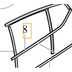 VOLVO C40 listwa ozdobna zgarniajaca drzwi prawy tył czarny OE 32274533