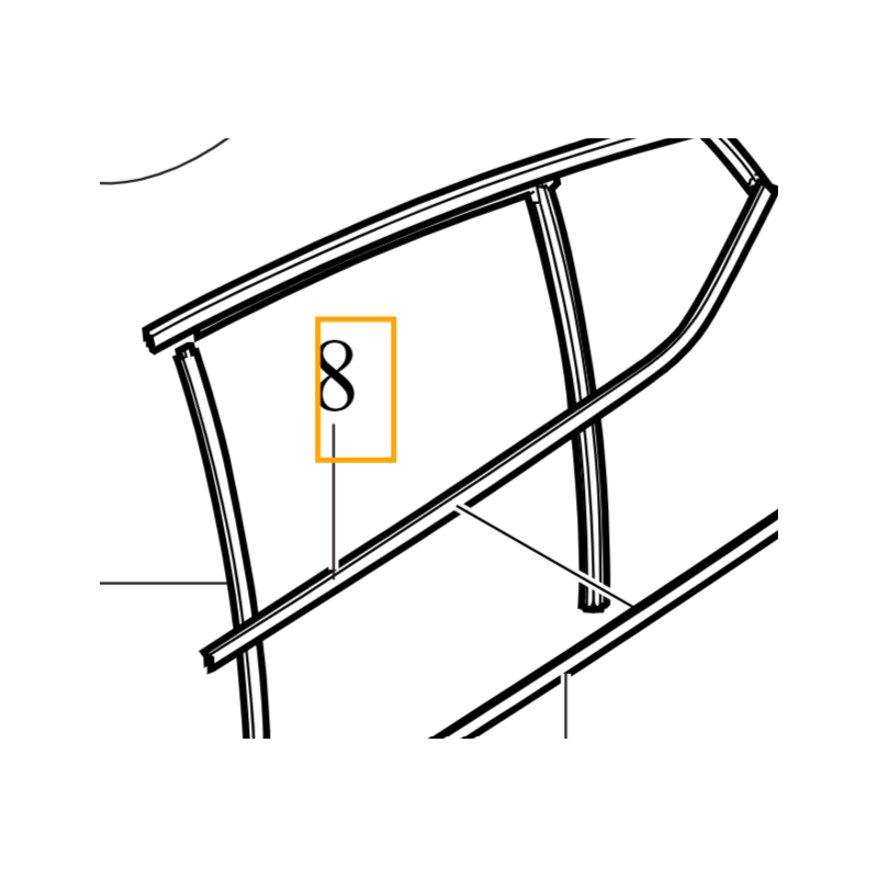 VOLVO C40 listwa ozdobna zgarniajaca drzwi prawy tył czarny OE 32274533