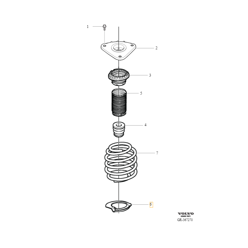VOLVO V40 V40CC podkładka sprężyny zawieszenie przód OE 31406297