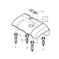 VOLVO XC60 XC90 V70 XC70 szpilka poduszka górnej osłony silnika OE