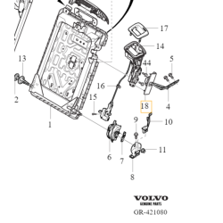 VOLVO V60 V90 XC60 II pokrywka osłona zamka oparcia kanapy OE 39841455