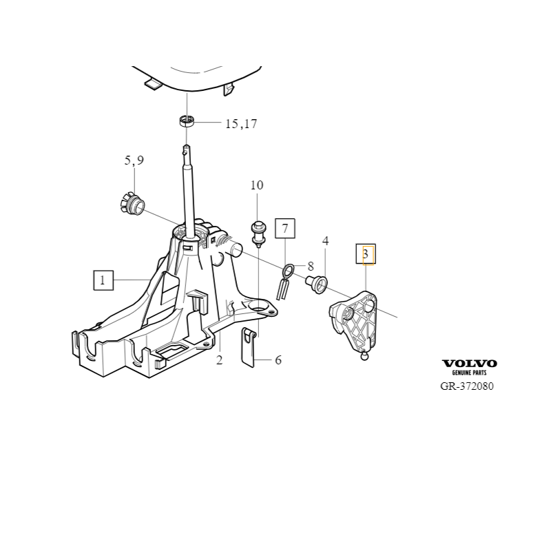 VOLVO C30 C70 S40 V50 kaseta drążka zmiany biegów M56 MMT6 OE