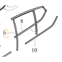 VOLVO C40 górna listwa uszczelka szyby drzwi prawy tył OE 32274531