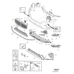 VOLVO XC60 II oryginalny grill atrapa chłodnicy BLACK EDITION OE 32409588