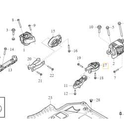 VOLVO XC40 lewa dolna poduszka silnika drążek OE 32222105