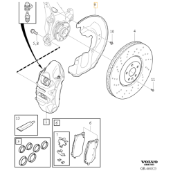 VOLVO XC60 II osłona tarcza kotwiczna POLESTAR lewa OE 31665625