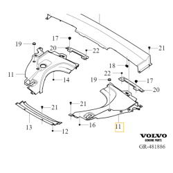 VOLVO C40 XC40 EV prawa osłona pasa przedniego bagażnik przód OE 32297906