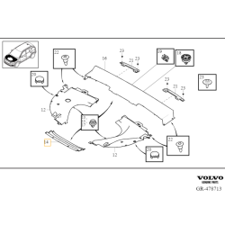 VOLVO C40 XC40 EV osłona pasa przedniego bagażnik przód OE 32234593