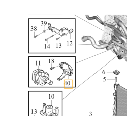 VOLVO S90L XC60 XC90 II HYB uchwyt wspornik obejma pompy wody OE 31493255