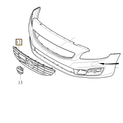 VOLVO S60 V60 lift grill atrapa OE 31333834