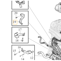 VOLVO S60 V60 S90 V90 XC40 XC60 XC90 II HYB uchwyt obejma pompy OE 31657511