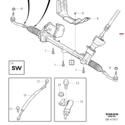 VOLVO S90 S90L V90 przekladnia kierownicza maglownica OE 36012868 36010519