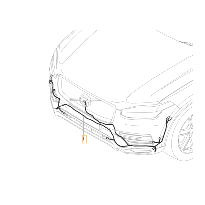 VOLVO XC90 II wiązka zderzaka przód czujniki kamera OE 32356715