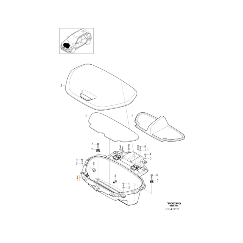 VOLVO C40 XC40 EV pojemnik wanna bagażnik przód OE 32239221