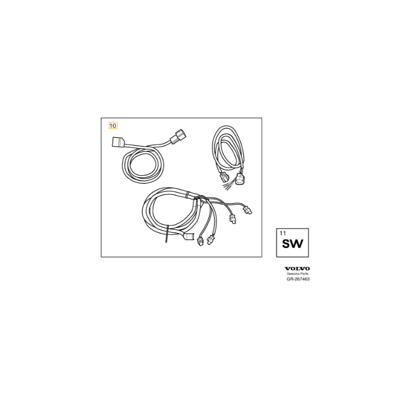 VOLVO C30 C70 XC90 I wiązka czujniki parkowania przód OE 30730139