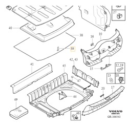 VOLVO V40 V40CC uchwyt wykładziny maty bagażnika OE 31363994