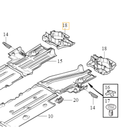 VOLVO EX40 XC40 prawa dolna osłona wahacza tylnego OE 32226466 32221530