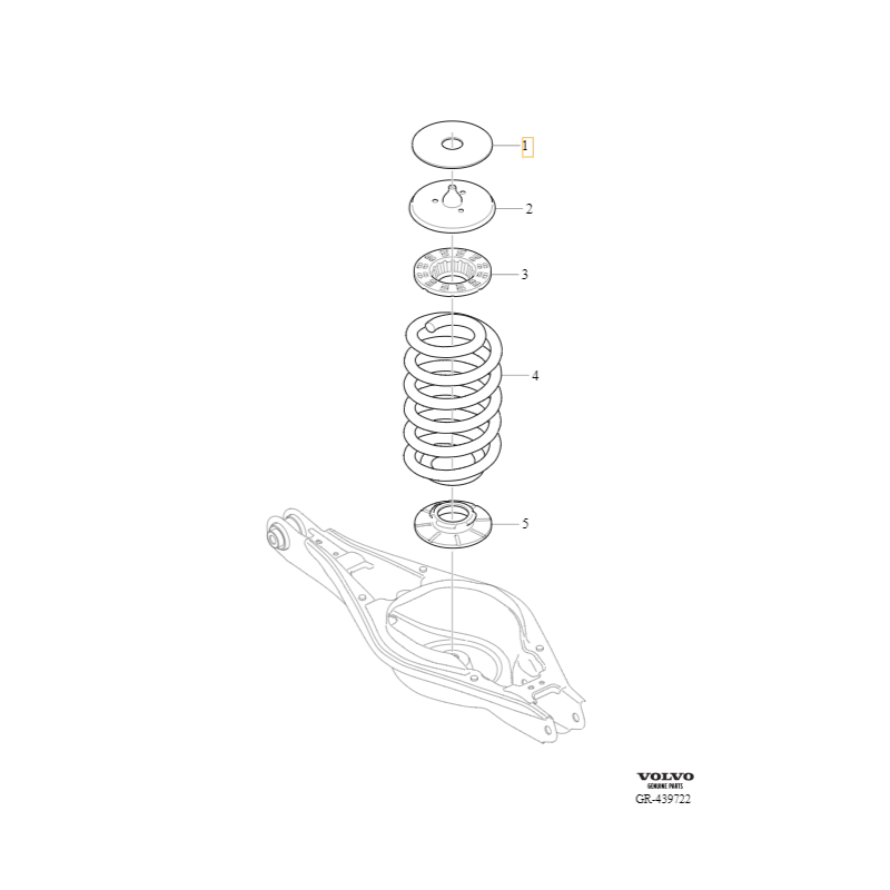 VOLVO C40 EX40 XC40 podkładka guma mocowania sprężyny tył OE 31451678