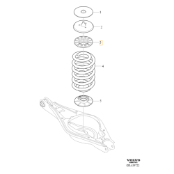 VOLVO C40 EX40 XC40 podkładka górna guma mocowania sprężyny tył OE 31451675