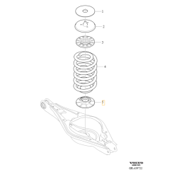 VOLVO C40 EX40 XC40 podkładka dolna guma mocowania sprężyny tył OE 31451676